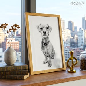 Custom Dog Drawing from Photo, Hand Drawn Dog Portrait, Personalized Pet Portrait, Dog Lover Gift Bild 12