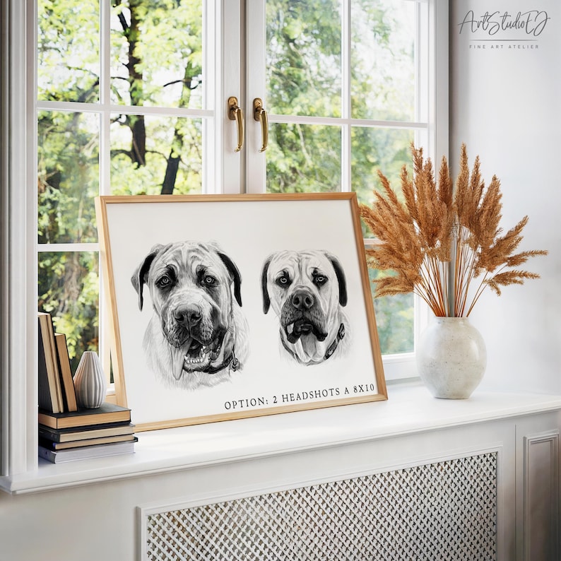 Custom Dog Drawing from Photo, Hand Drawn Dog Portrait, Personalized Pet Portrait, Dog Lover Gift Bild 13