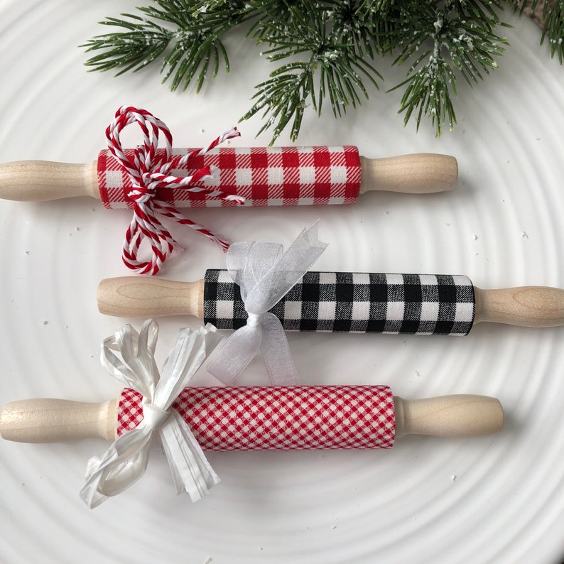 Christmas Mini Rolling Pins Farmhouse Christmas Decor Etsy