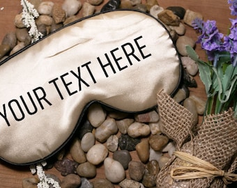 Champagne Custom Sleep Mask: Personalized Blindfold