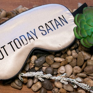 Champagne Not Today Satan Eyemask, Sleeping Mask, Blindfold