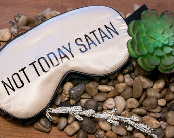 Champagne Not Today Satan Eyemask, Sleeping Mask, Blindfold