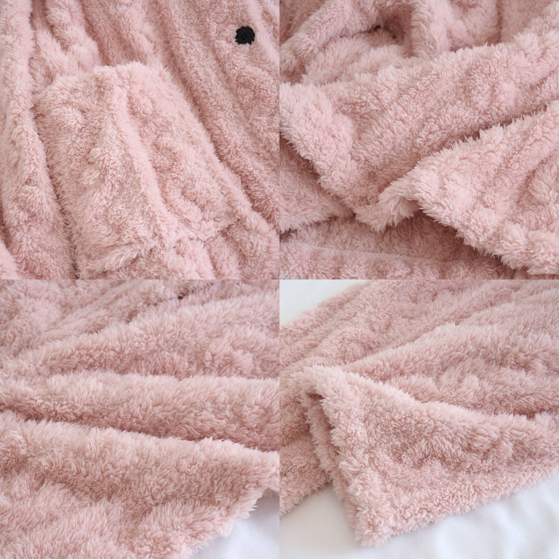 Women Sherpa Lined Pajama Set Warm Pajama for Ladies Winter Etsy