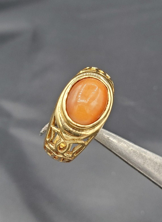 Used - 14 kart gold Unisex Yellow Tiger Eye stone 