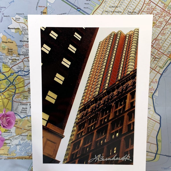 New York City Photography Note Cards, Manhattan Landmarks Skyline Postcards, Freedom Tower Photos, NYC Street Photography, Vesey Street