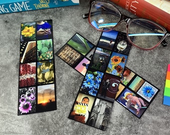 Photo Collage Bookmark Set, Modern High Gloss Bookmarks