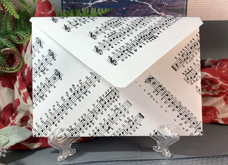 Music Envelope Pattern Recycled Sheet Music Envelopes, Upcycled Stationery, Set of 5 - Etsy