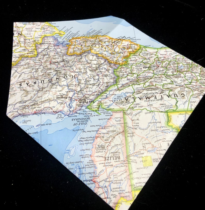 Colorful Envelopes Recycled Map Envelopes Custom Made Bulk Etsy