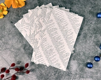 Index Paper Recycled Envelopes, Map Lined, Black and White, Small Business Size, Set of 10