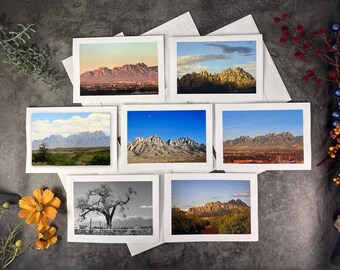Organ Mountains New Mexico Photo Cards, Handmade Note Cards, Set of 7