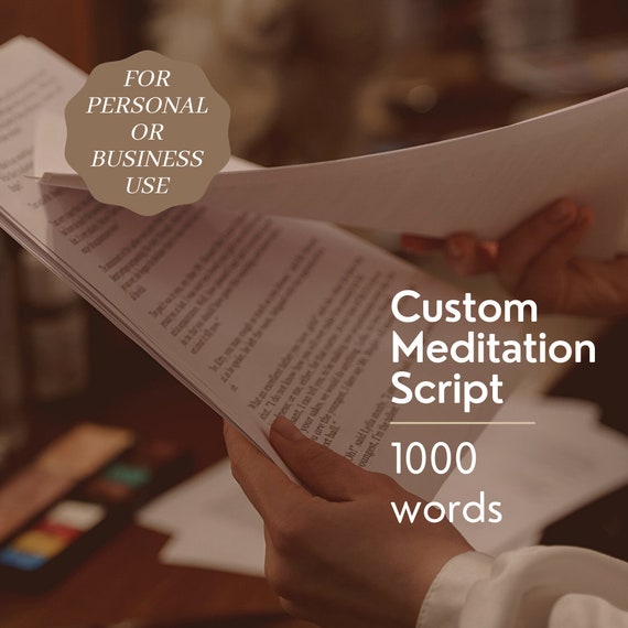 Custom 1000 Word Meditation Script Etsy UK