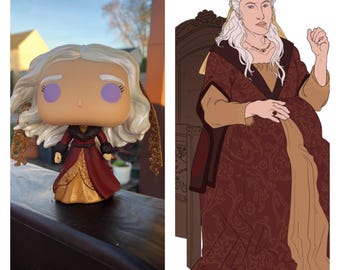 Rhaelle Targaryen, dragons, custom funko, custom doll, fire and blood