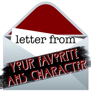 Gepersonaliseerde brief van je favoriete AHS-personage, AHS, American Horror Story, AHS-cadeau, cadeau op maat