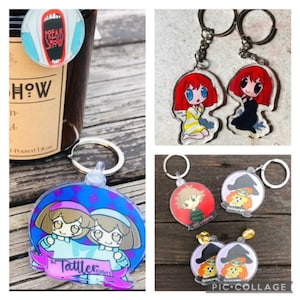 AHS keychain, AHS, American Horror Story merch, American Horror Story inspired, AHS jewelry, chibi art, kawaii art