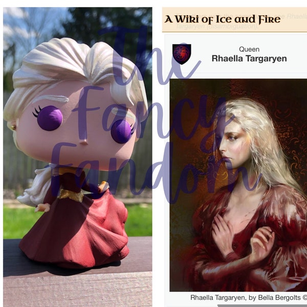 Rhaella Targaryen, Targaryen, dragons, fire and blood, custom funko pop, custom doll