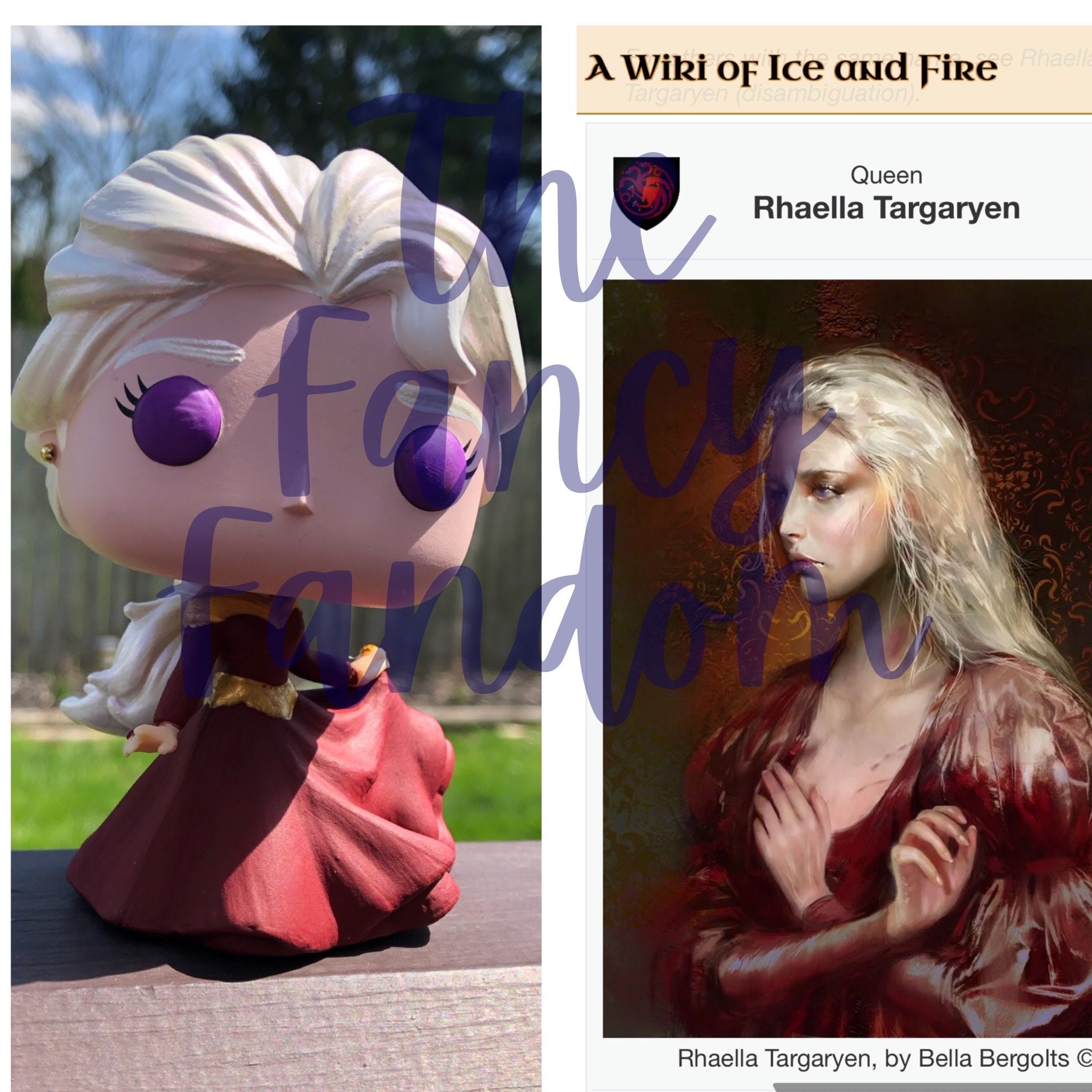 Rhaella Targaryen, Targaryen, Dragons, Fire and Blood, Custom Funko Pop,  Custom Doll - Etsy