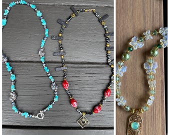 Dragon/Game show inspired beaded necklaces