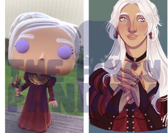 Rhaena Targaryen, book Rhaena, Targaryen, dragons, custom funko, custom doll, fire and blood