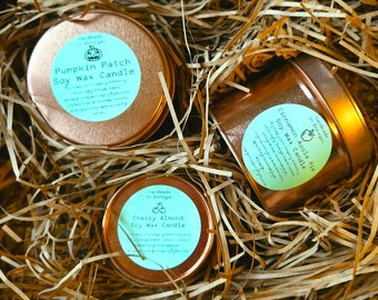 Donegal Made Choice of Autumnal Eco Soy Wax Clean Candles scents in 80g or 200g