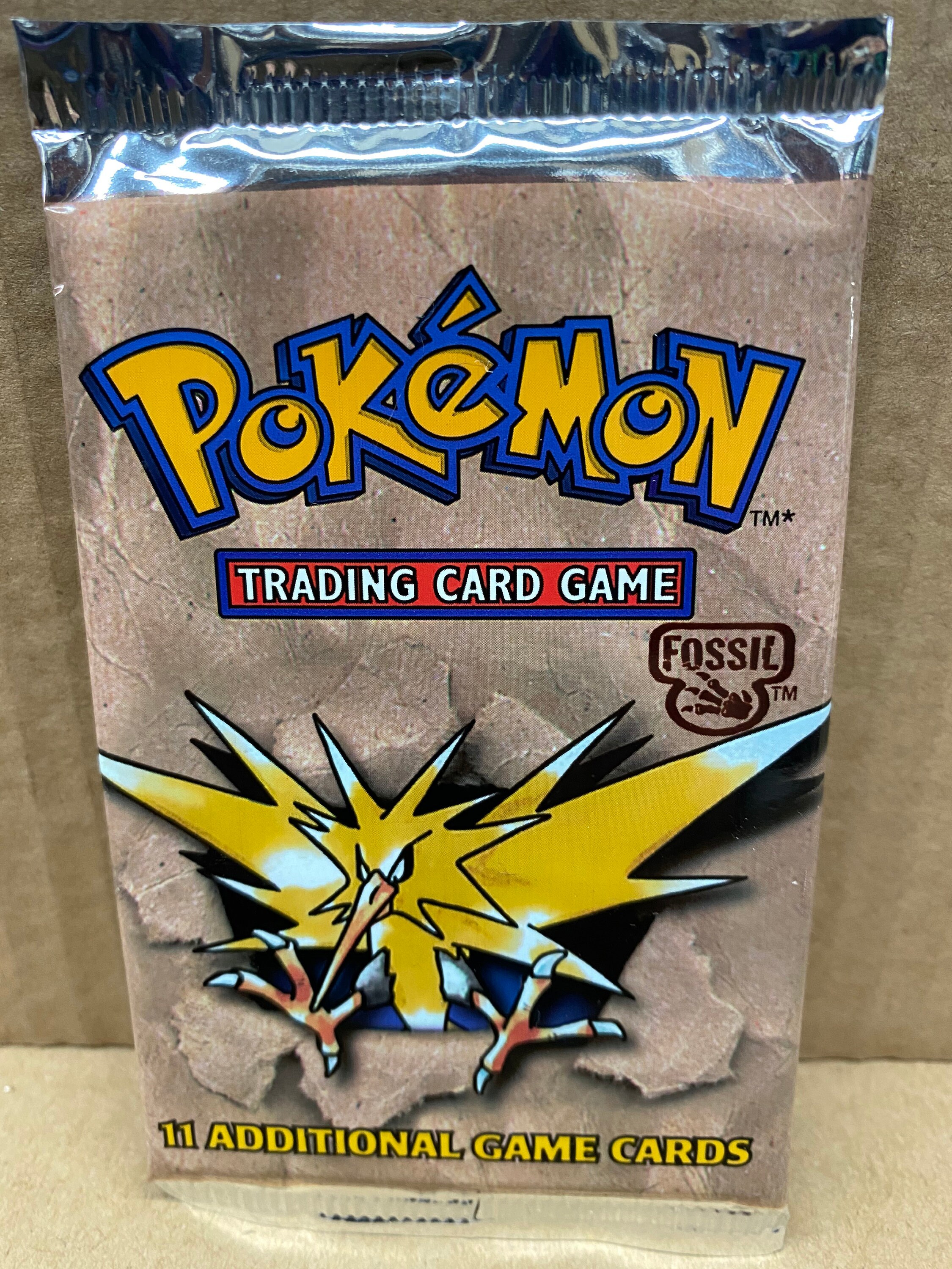 Pokemon Fossil Zapdos Sealed Booster Pack Etsy