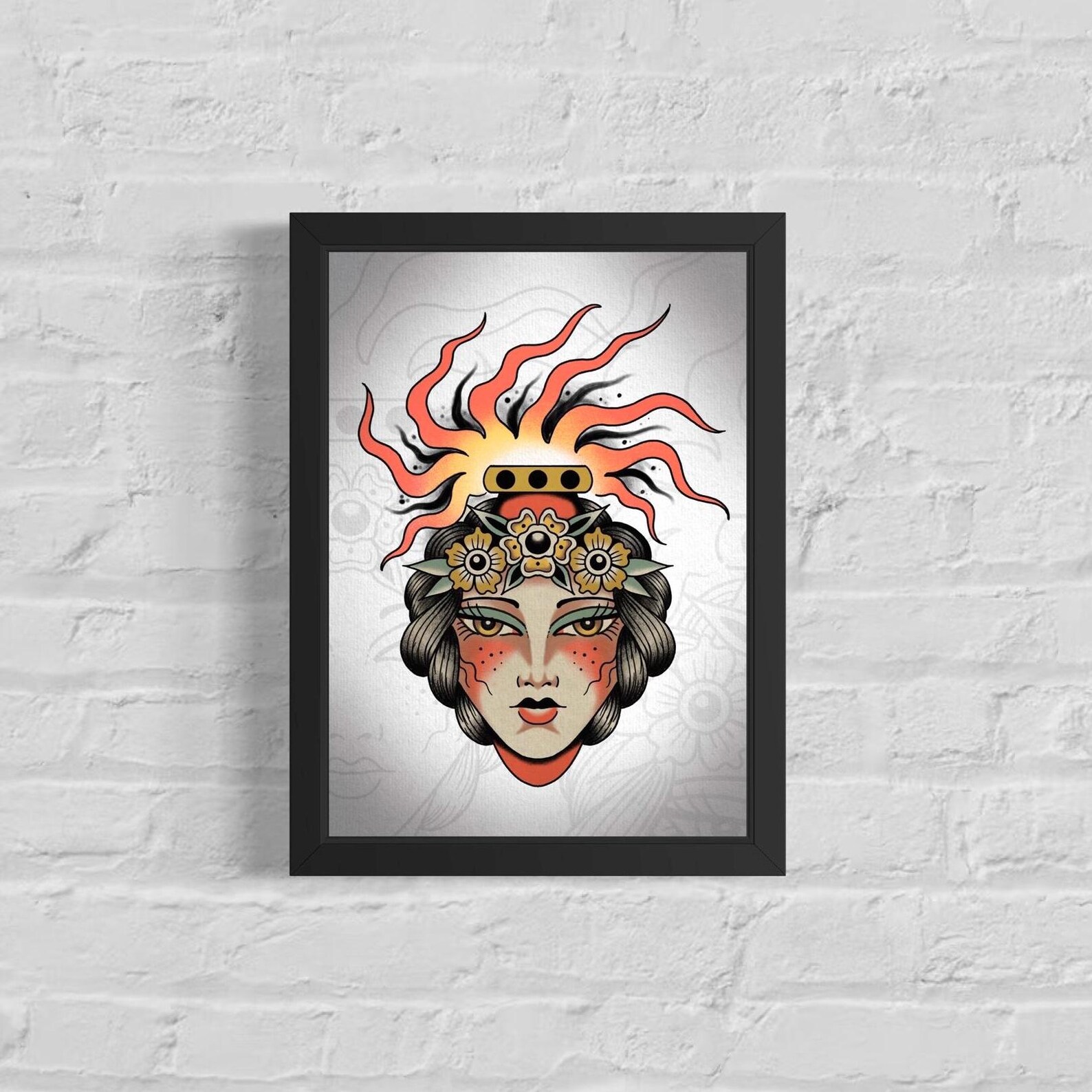 American Traditional Tattoo Flash Print - Etsy