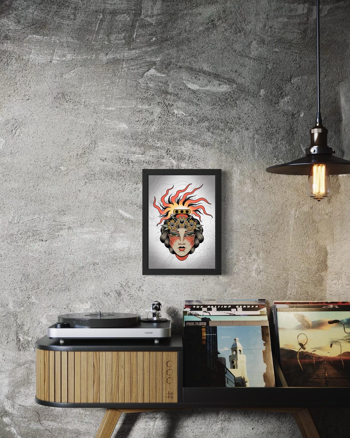 American Traditional Tattoo Flash Print - Etsy