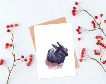 8 PRINTABLE Animal Christmas Greeting Cards - Instant Download, Watercolour Prints