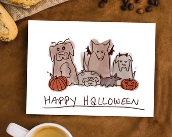 Halloween Dog Print / Halloween Art Instant Download / Cute Dog Art Print