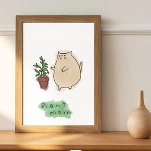 Cat Line Art Print, Funny Cat Print Wall Art, Cat Lover Art, Cat Poster, Cute Cat Print, Line Art, Printable Wall Art, Digital Download