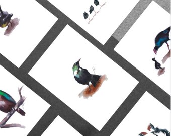New Zealand Art Set of 8 | Printable Hand Painted Wall Art | Instant to Download & Print | NZ Gifts