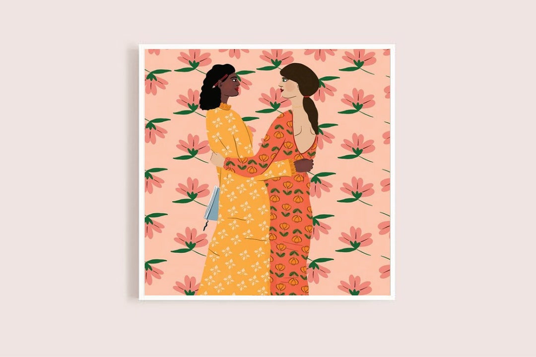 Best Friends Colorful Art Print Poster - Etsy