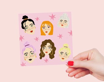 Girls rock - carte postale