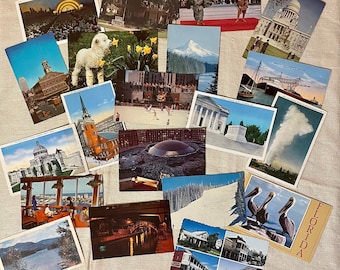 Vintage Unused Souvenir Travel Postcards Multiple Sets In Groups Of 10, 15, 20