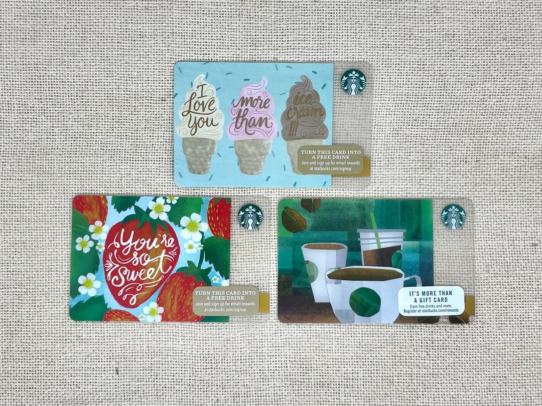 Starbucks Gift Cards Unused 2015 2016 Etsy