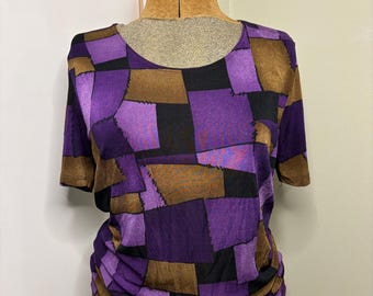 Vintage Susan Lawrence Patchwork Ladies Top