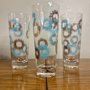 Vintage MCM Atomic Blue and Gold Starburst Glasses