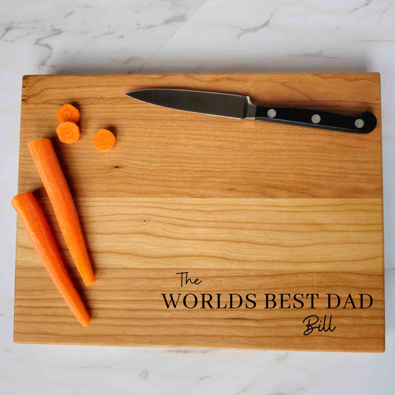 Custom personalized engraved wood cutting board
