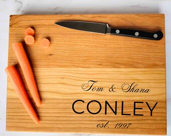 Personalized Cutting Board, Wedding Gift, Charcuterie Board, Housewarming, Custom Cheese Board, Engagement, Anniversary Gift, Engraved Gift