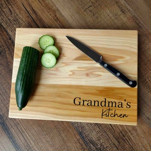 Custom personalized engraved wood cutting board