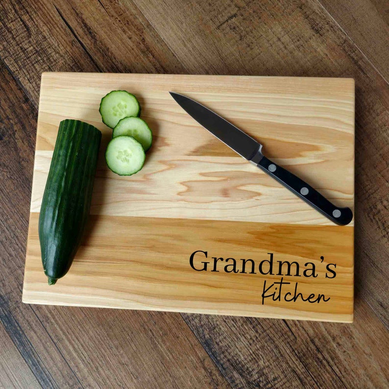 Custom personalized engraved wood cutting board