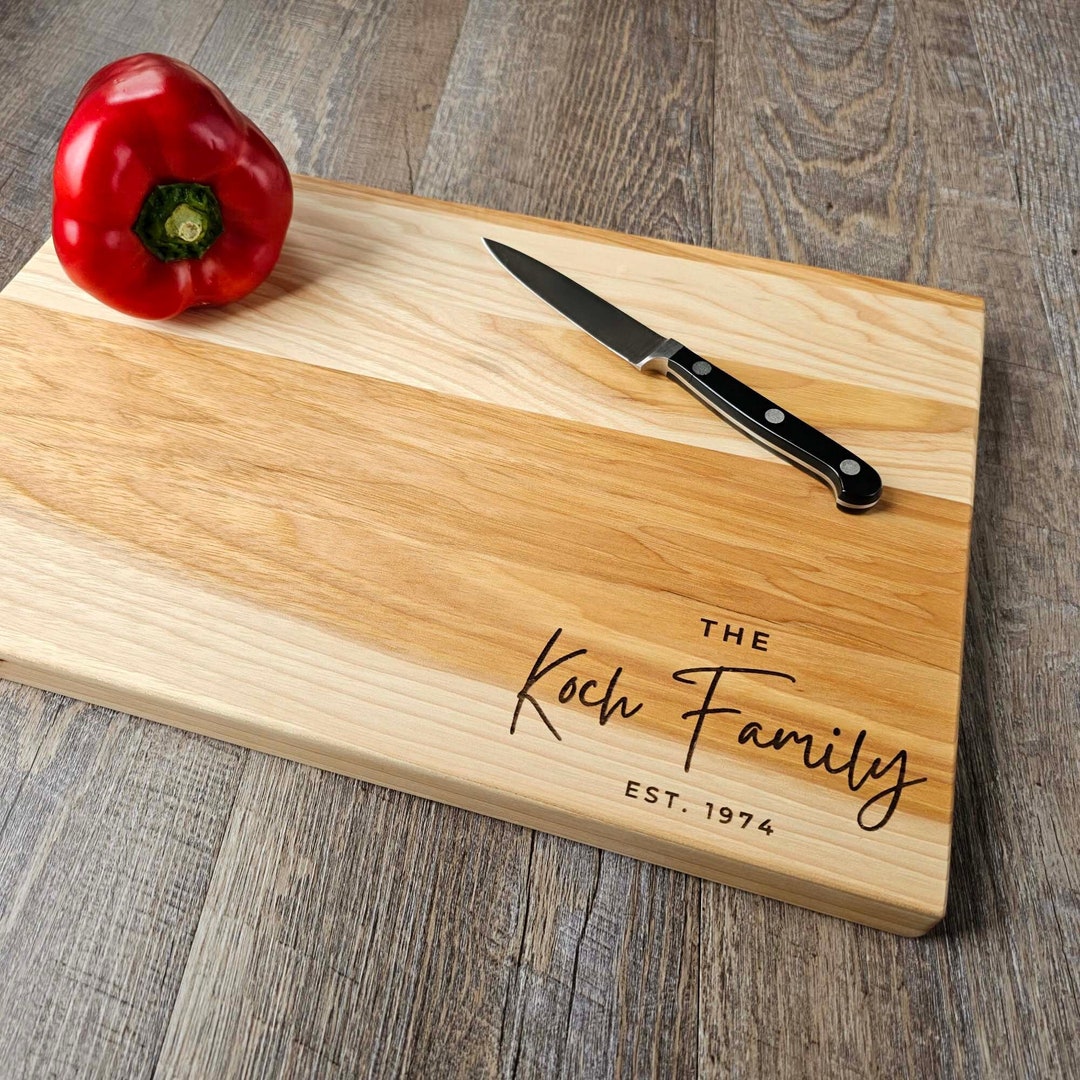 Happy Marriage Bamboo Cutting Board – Wedding Engagement Gift For Bride & Groom