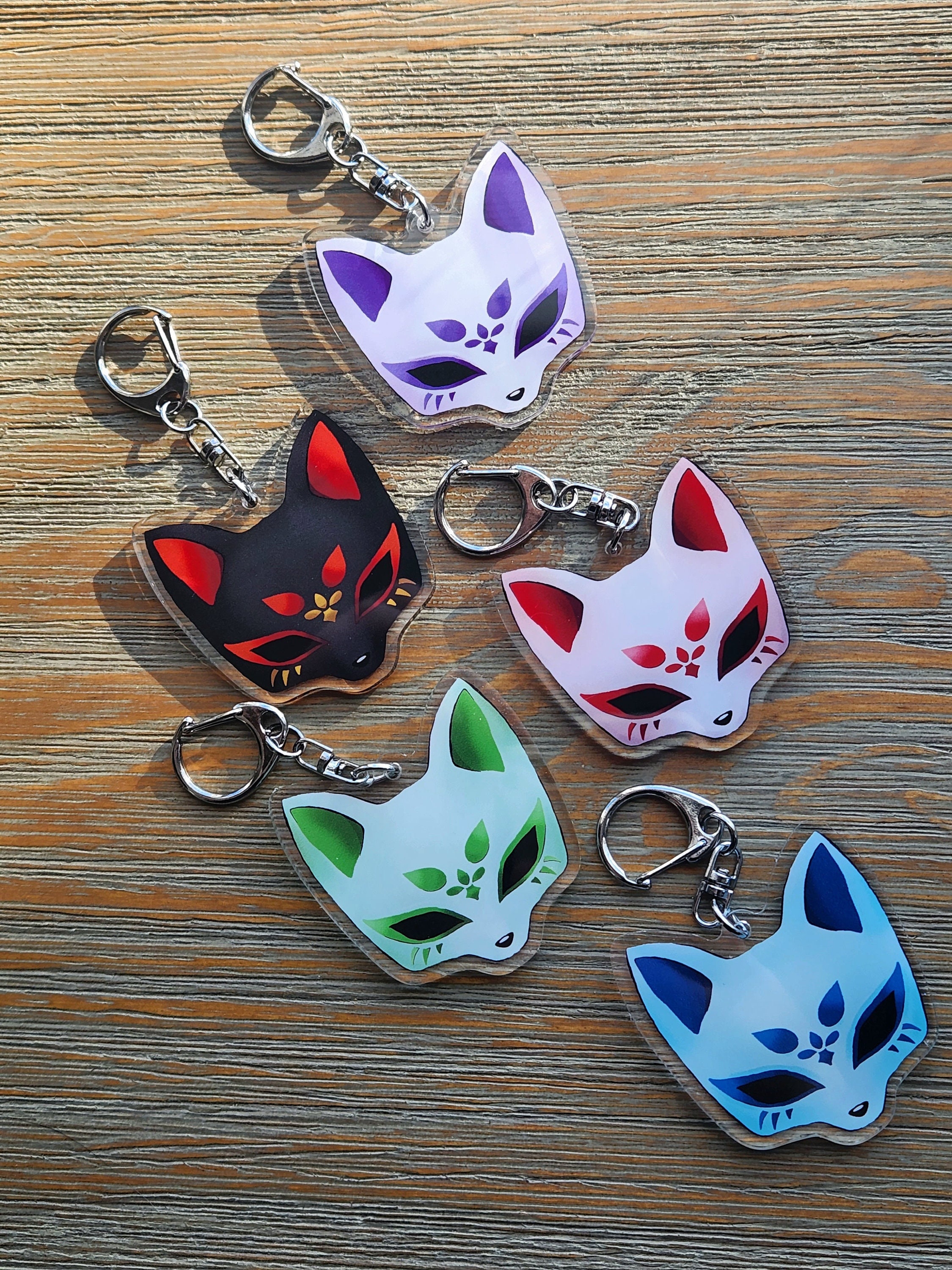 Kitsune Keychain - Etsy