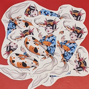 Hand Cut Ningyo Vinyl Matte Sticker