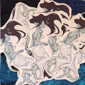 Hand Cut Rusalka Vinyl Matte Sticker