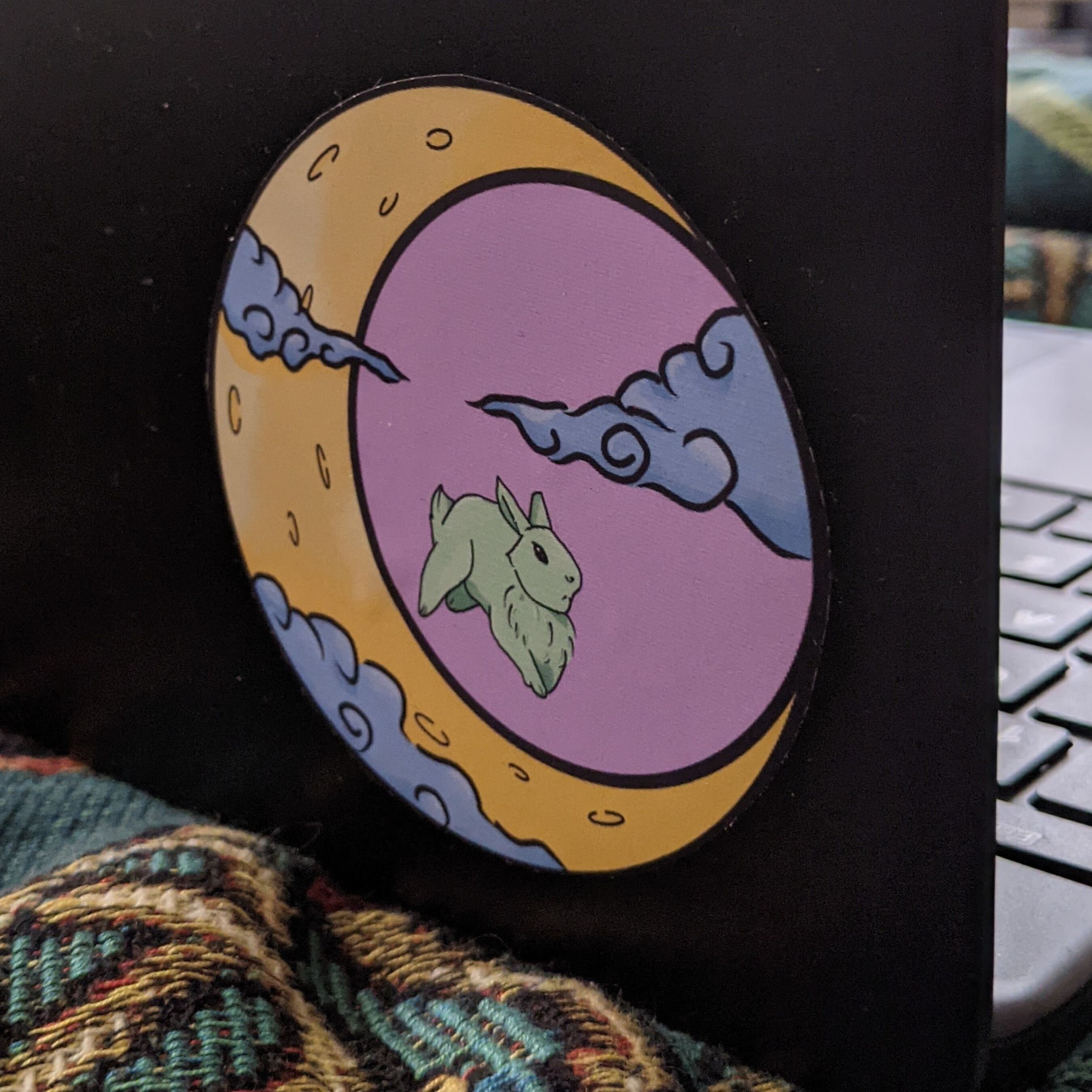 Jade Rabbit Sticker Hand Cut Jade Rabbit, Moon Rabbit, Matte Vinyl Stickers Laptop Decals ...
