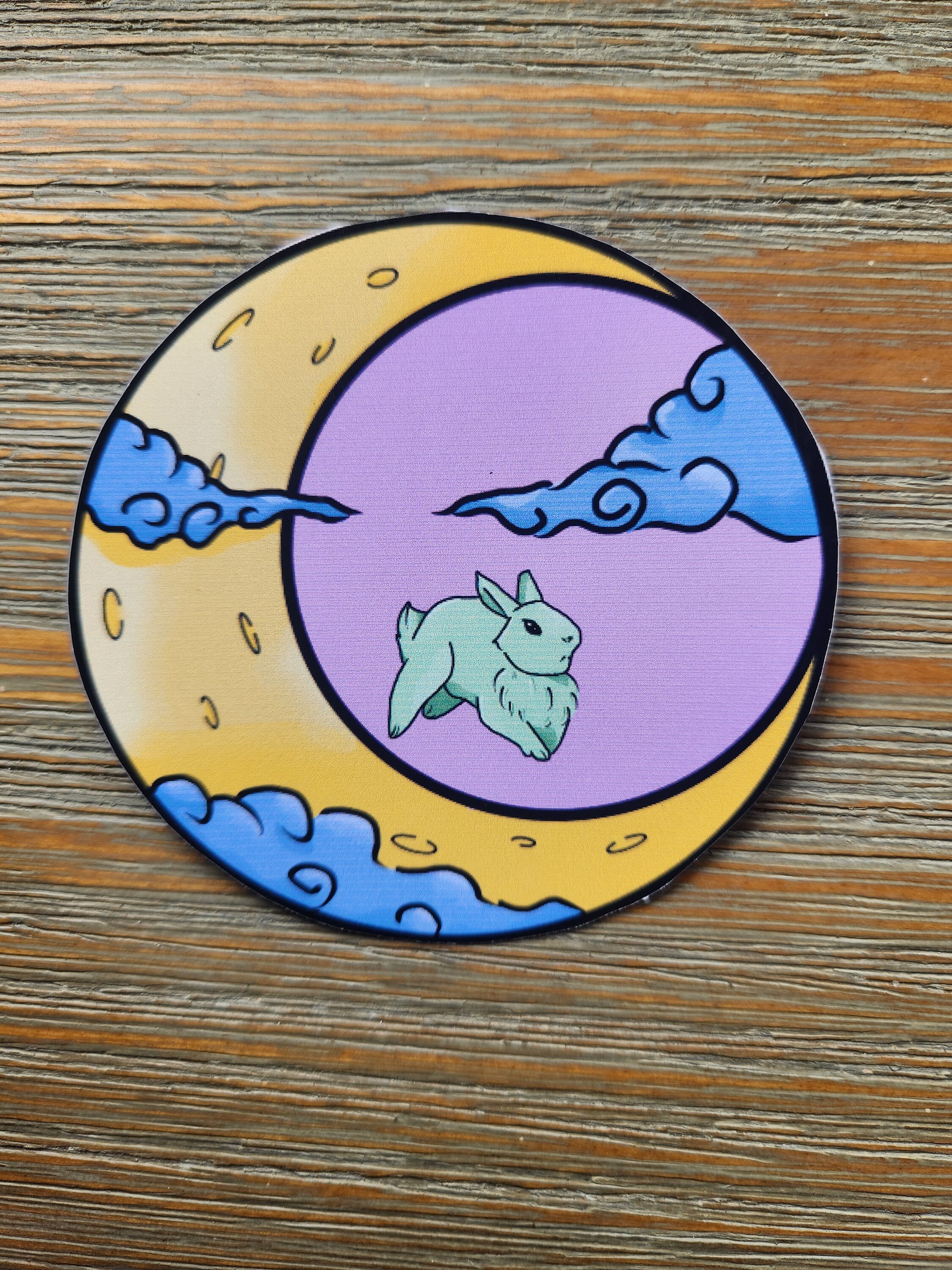 Jade Rabbit Sticker Hand Cut Jade Rabbit, Moon Rabbit, Matte Vinyl Stickers Laptop Decals ...