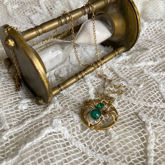 Edwardian 1900s Spider Spider Web Insect Necklace