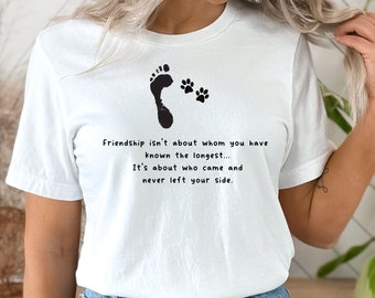 Footprints in the sand t-shirt, pet memorial, animal lover shirt, bereavement shirt, dog memorial, dog remembrance, dog owner memorial tee