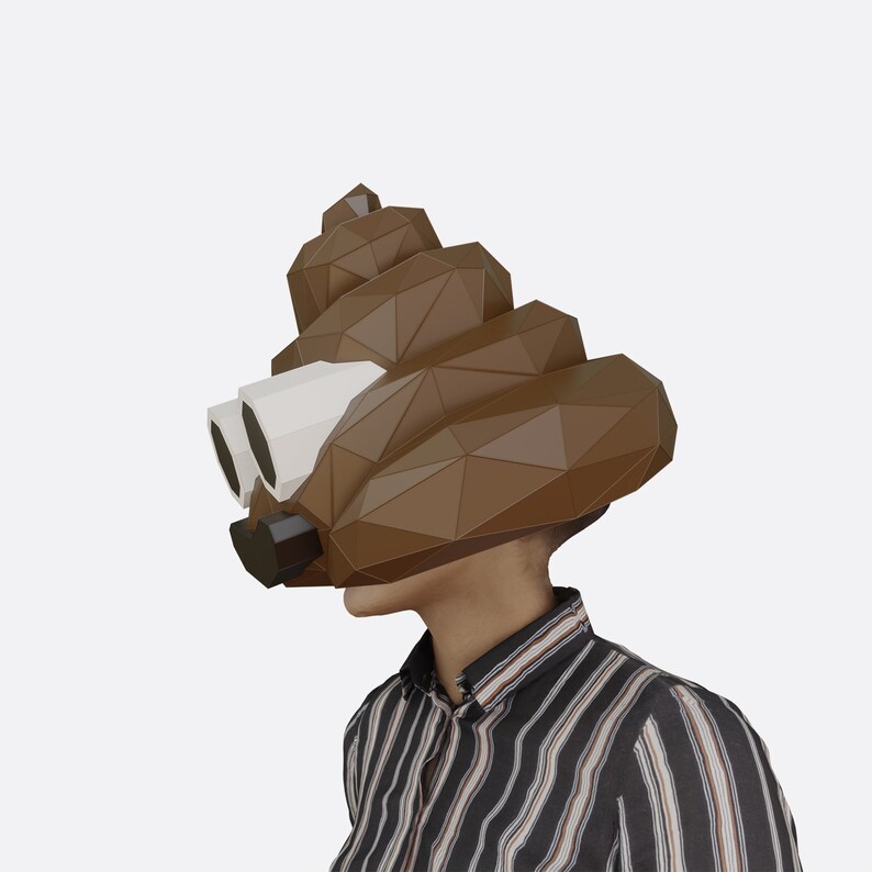 Poop Mask Poop Emoji Halloween Mask Printable Mask Etsy