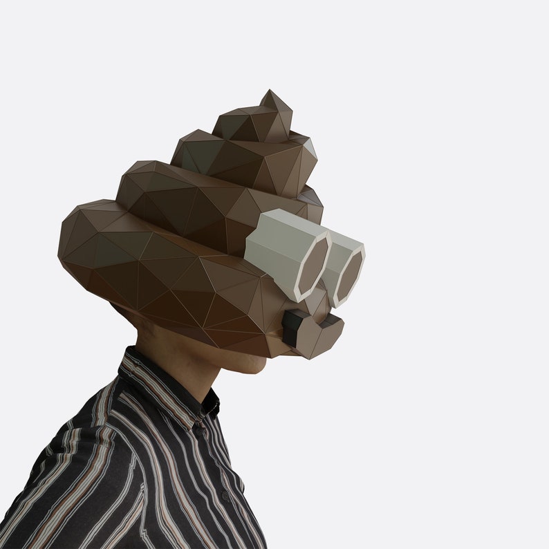 Poop Mask Poop Emoji Halloween Mask Printable Mask Etsy